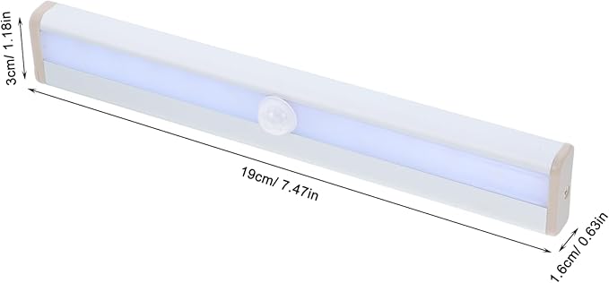 Angoily 3pcs Wireless Motion Sensor Led Cold White Cabinet Light Smart Sensor Closet Lights Under Cabinet Lighting Energy Saving