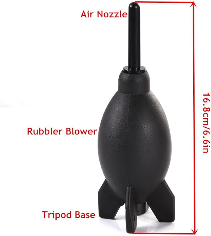 FocusFoto PRO 6.6 Inch Rubber Rocket Air Blower Duster Cleaner Dust Cleaning