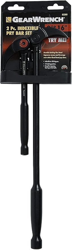 GEARWRENCH 2 Pc. Indexing Pry Bar Set, 8" & 16" - 82300