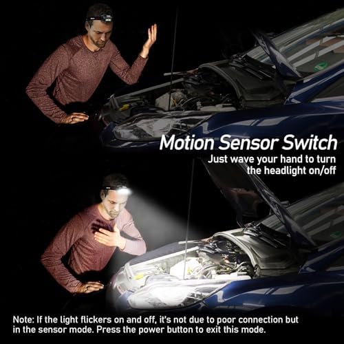 Blukar LED Headlamp Rechargeable, 2000L Super Bright Headlight Flashlight