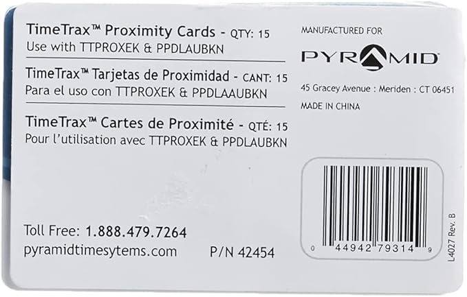 Pyramid TIME TIMETRAX Proximity Badges