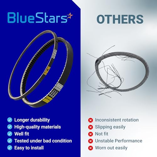 BlueStars Durable 1016355 Clutch Drive Belt & 101916701 Starter Generator Belt Set - 4-Layer Heavy Duty Replacement for Club Car DS 1992-Up & Precedent 2004-Up Gas Golf Carts