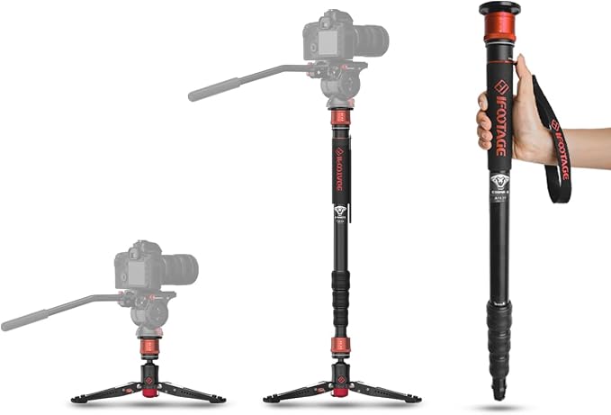 IFOOTAGE Monopod for Camera Cobra 3 A180T, Quick Adjust Monopod