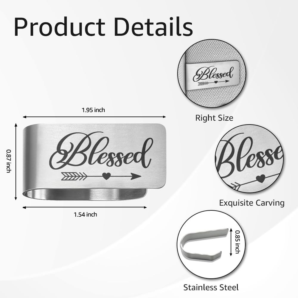 Bless Car Visor Clip, Christian Faith Visor Clip for Driver