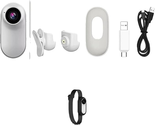 1080P Pet Camera Collar, HD Wearable Action Cam for Cats & Small Dogs - Wireless Mini Body Camera with Wide Angle, Adjustable Mount for Collar, Helmet, Bike (No WiFi Needed)