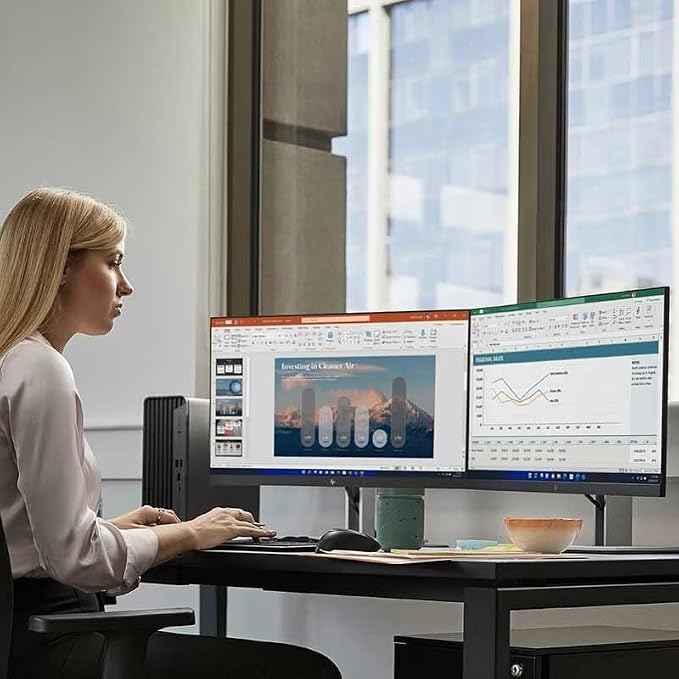 HP ProDesk G7 SFF Desktop Computer, Intel Processor, Dual 4K Display Support| 32GB RAM, 1TB Storage HDD & 128GB SSD| Wi-Fi| Bluetooth| HDMI| Wins 11 Pro| Keyboard & Mouse| Business & Personal Use