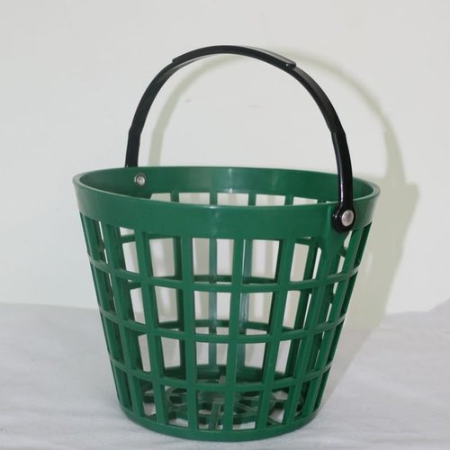 GANAZONO Portable Golf Ball Basket with Handle Outdoor Golfball Storage Container Stackable Pressure Resistant Ball Storage Basket for Golf Course Use 6.49X6.10X4.72In