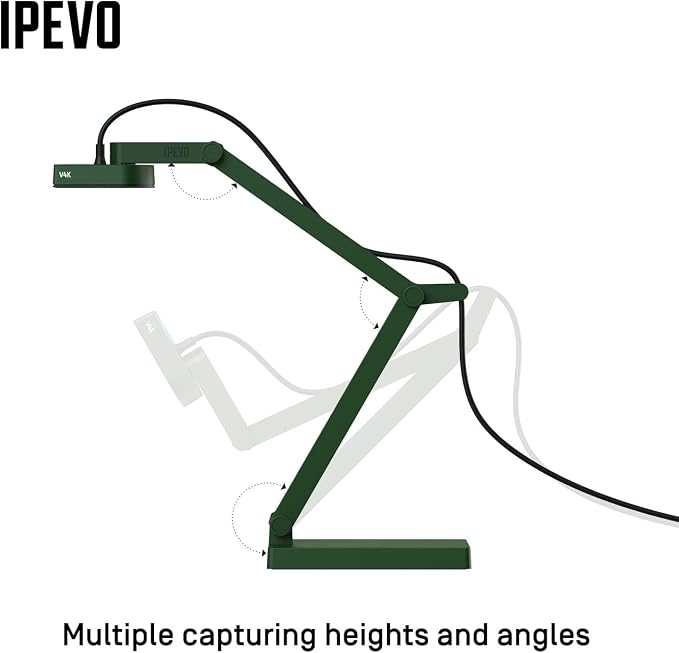 IPEVO V4K Ultra High Definition 8MP USB Document Camera — Mac OS, Chromebook