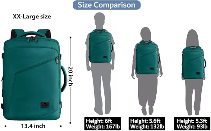 MATEIN Travel Backpack Large, Water Resistant Carry on Backpack