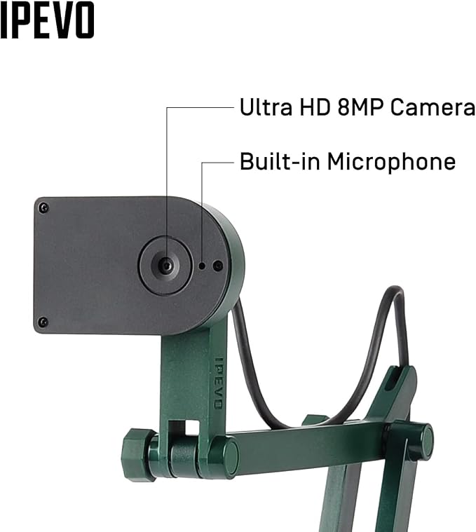 IPEVO V4K Ultra High Definition 8MP USB Document Camera — Mac OS, Chromebook