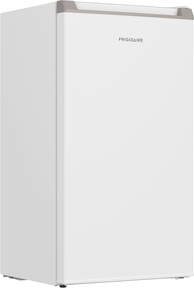 Frigidaire Mini Refrigerator, Compact Freezer Compartment, Adjustable Thermostat Control, Reversible Door, Contemporary Series, 3.2 cu ft, White