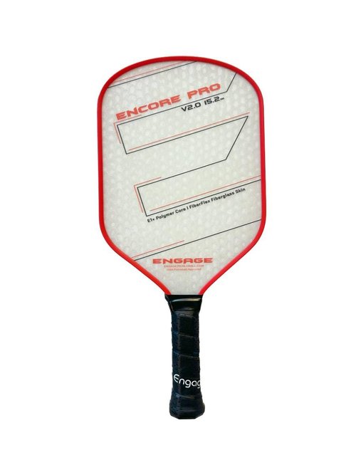 Engage Encore Pro V2.0 12.7mm Pickleball Paddle Playability with Power | Hybrid - Crimson Red (Crimson Red, 15.2 MM (Thick))