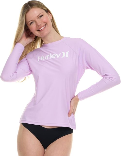Hurley Women's Rash Guard - Long Sleeve Swim Shirt with UPF 50+ UV Protection | Stylish & Comfortable