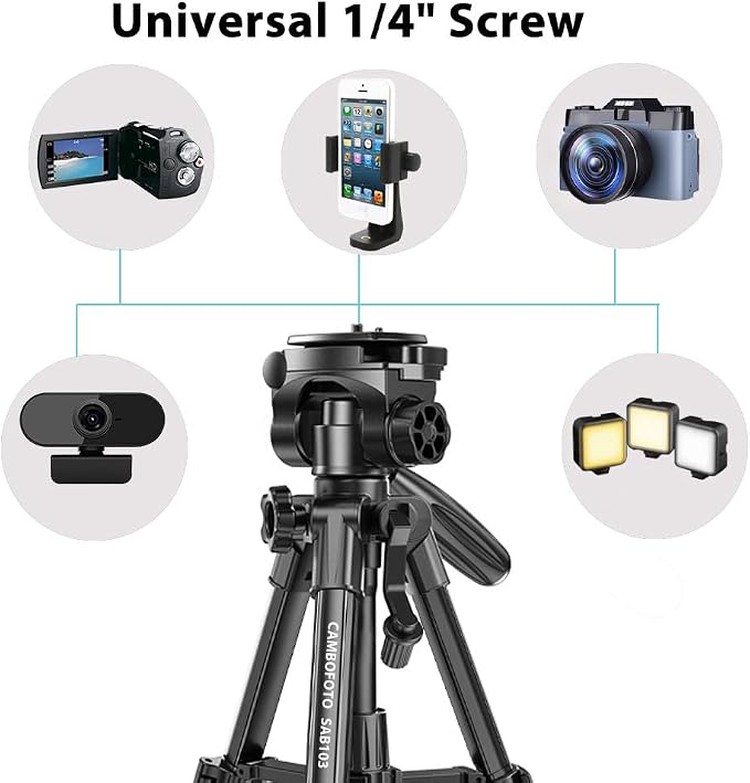 CAMBOFOTO 30"-Camera-Tripod, Porfessional Aluminum Heavy Duty Tripod Stand