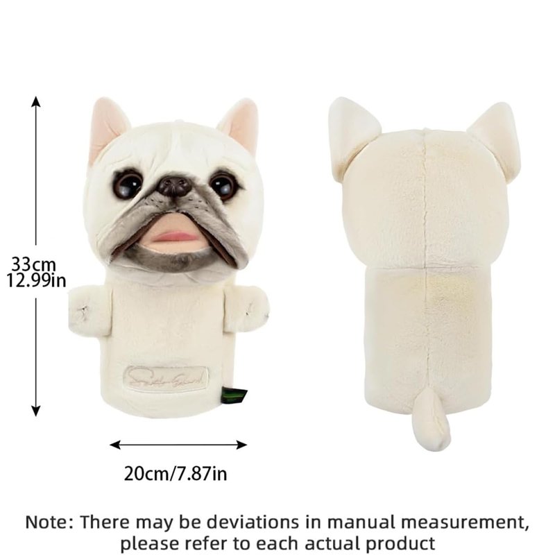 Scott Edward Funny Golf Club Headcover Fit Well for Driver Wood Upto 460cc Cute Animal Design Soft Functional Golf Headcover Stylish Protection for Men and Women, Bulldog