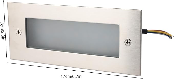 85-265V LED Step Light, 3000K Water Proof Aluminum Alloy Embedded Stair Light, Portable Wall Lamp for Indoor Outdoor Basements Corridors