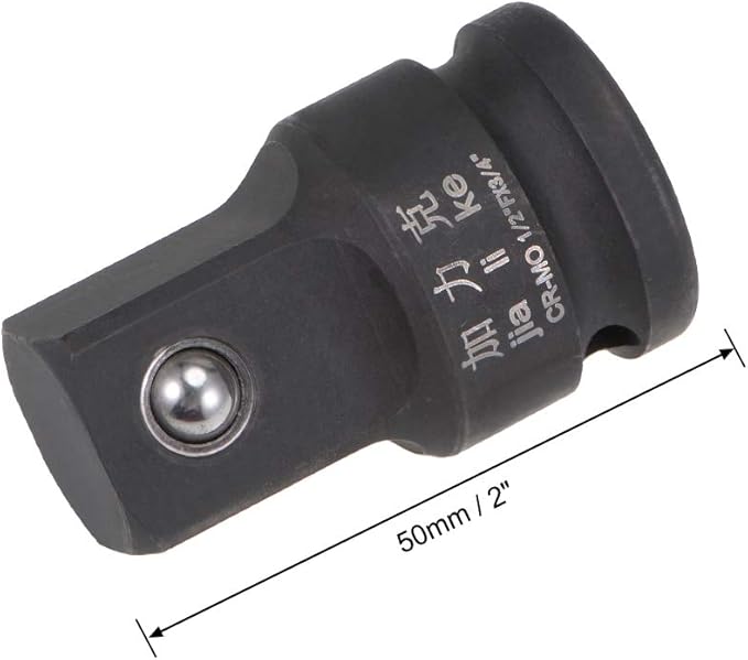 uxcell 1/2" Drive (Female) x 3/4" (Male) Impact Socket Adapter for Use with Impact Wrenches, Breaker Bars, Ratchets, CR-MO Steel