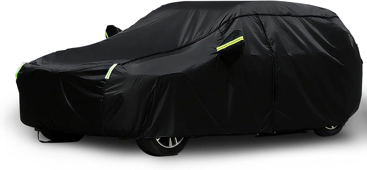 6 Layers Car Cover, 184-196 inch | Waterproof All Weather, Outdoor Full Cover, Rain Sun UV Protection, Zipper Cotton, Universal Fit for Sedan