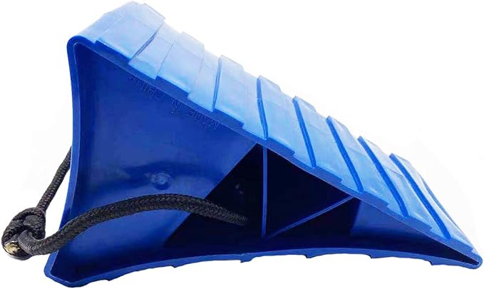 QISF Leisure Coachworks Wheels RV Camper Strong Wheel Chocks with Rope Safety-Car Chocks, Tire Chocks, Trailer Solid Heavy Duty Wheel Chocks, Car Truck Stopper - 4 Packs