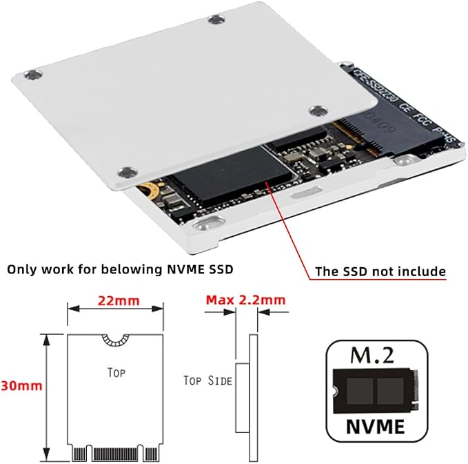 Type-B CFexpress to NVME 2230 Memory Card Kit Case CFE CFB NGFF M-Key Adapter