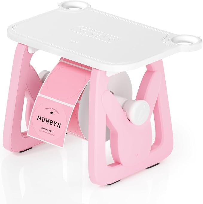 MUNBYN Label Holder for Rolls and Fanfold Labels, Thermal Sticker Holder for