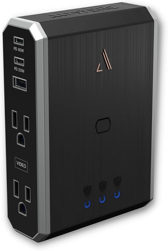 Sony K55XR80 55 Inch IMAX Enhanced Bravia OLED 4K HDR Google TV with an Austere 7S-PS4-US1 4-Outlet Power with Omniport USB (2024)