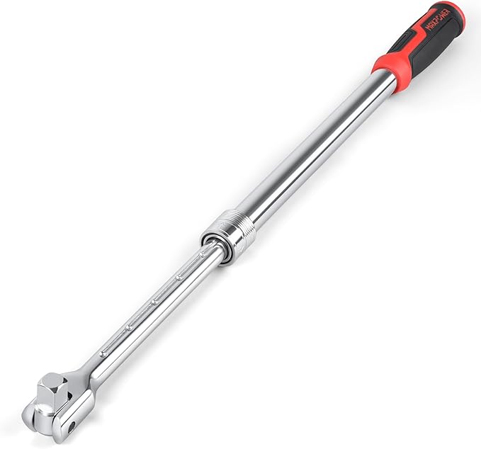 MAXPOWER Breaker Bar, 1/2-Inch Drive Extendable Breaker Bar Flex Handle Length Adjustment 15.9 inches to 21-1/2 inches