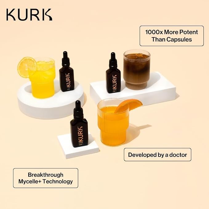 High Strength Liquid Curcumin Oil from Turmeric | Advanced Absorption Technology | 1000x More Absorbent Than Powders & Capsules - Orange 1 Fl Oz (30ml)