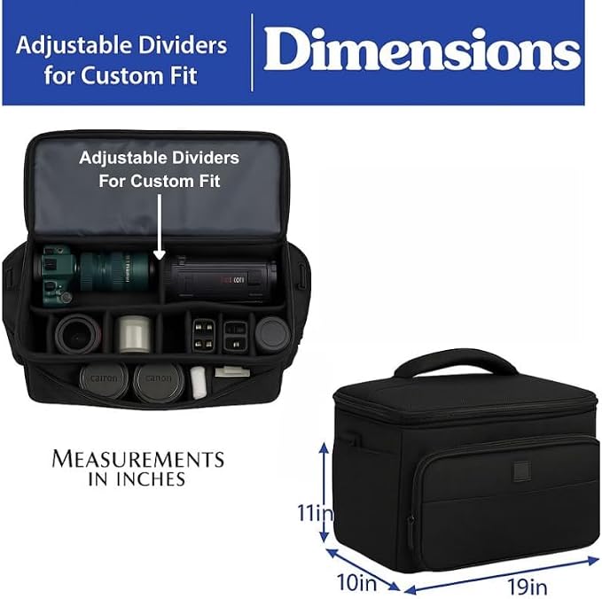 eCostConnection Extra Large Soft Padded Water Resistant Camcorder Equipment