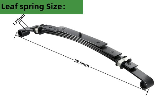 Dr.Acces Golf Cart Heavy Duty Deluxe Rear Leaf Spring Kit 4-Leaf Design for EZGO TXT 1994-Up Golf Cart Replaces OEM# 70506-G01, 70505-G01, 74135-G01, 74207-G01