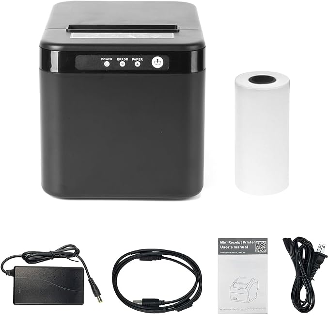 BISOFICE 80mm Receipt Printer ESC/POS Thermal Printer Desktop Direct Print
