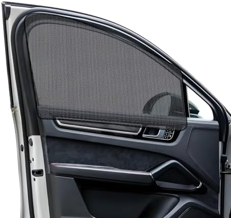 2PCS Car Window Shade, 19.3"×29.1" Magnetic Auto Front Side Window Cling Sunshade, Car Window Screen for Sun, Glare and UV Rays Protection, Vehicle Sun Shades for Baby