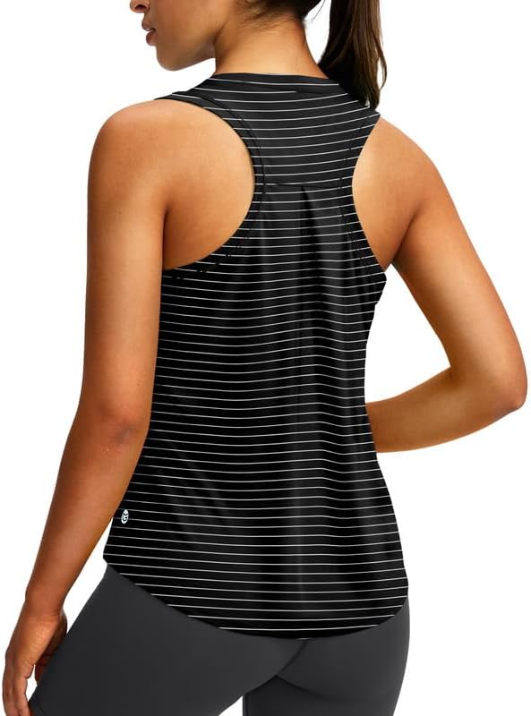Skiennix Women's Athletic Tank Tops - Racerback Sleeveless Yoga & Running Shirts | Loose Fit, Comfortable Design