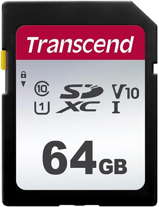 Transcend SDC300S 64GB SDXC SD Card, Compatible