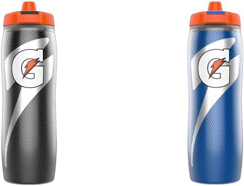Gatorade Insulated 30oz Squeeze Bottles - Durable Design in Blue and Black Colors