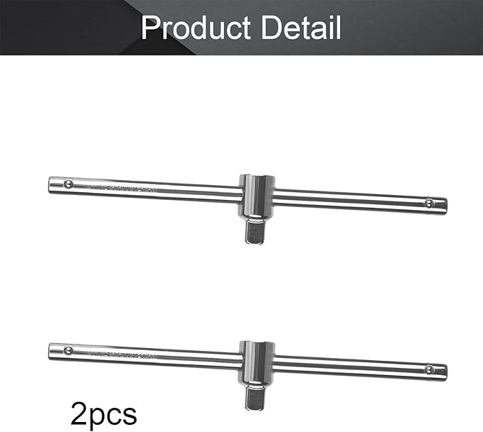 Utoolmart 1/2 Inch Drive Sliding Wrench Breaker Bar Adjustable T-Handle Socket Hand Tool 2Pcs