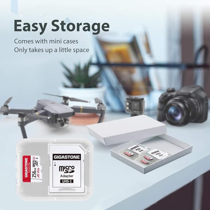 Gigastone 256GB Camera Plus Series Memory Card, Read Speed up to 100MB/s. Ideal