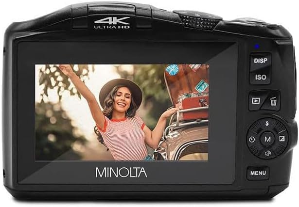 Minolta 64MP Digital Camera – 4K Ultra HD Video at 60FPS, 16x Digital Zoom