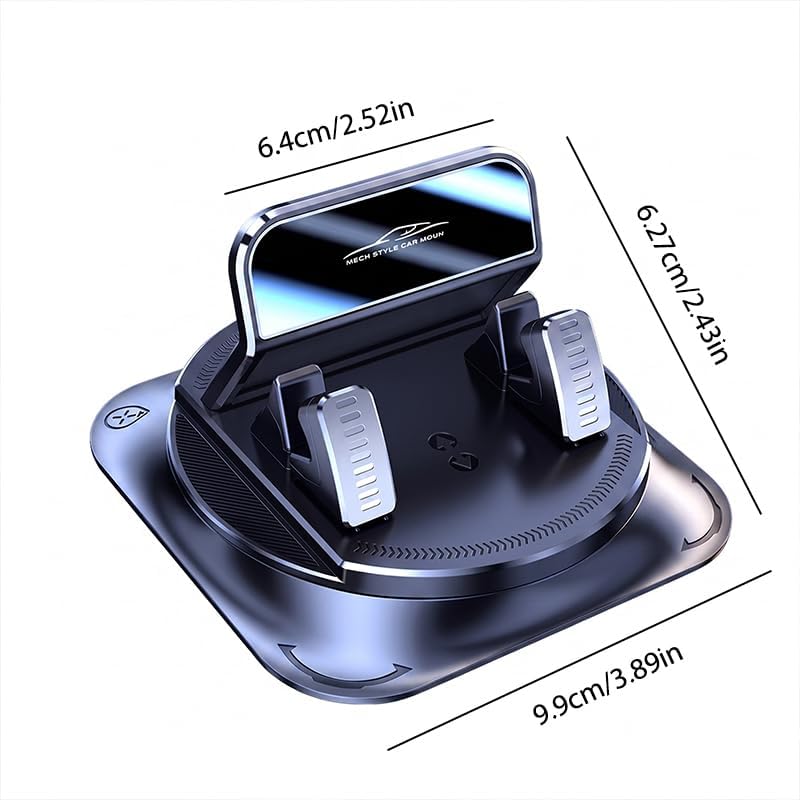 Car Phone Holder with 360 Degree Rotation Navigation Dashboard Mount, 1PC