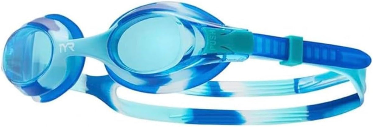 TYR Swimple Kids' Swim Goggles - Colorful Tie-Dye Design for Fun Pool Adventures