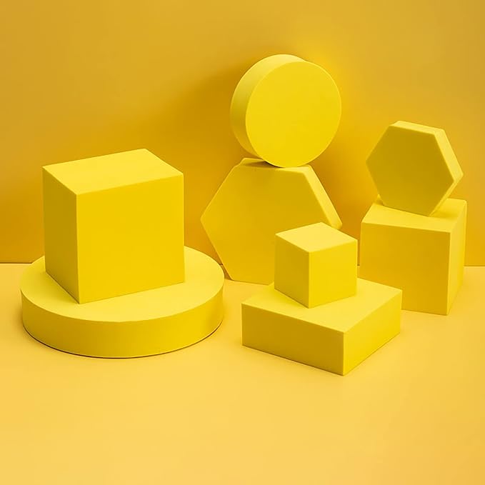 8PCS Geometric Cube Photo Props Set, Hard Foam Photography Background Props