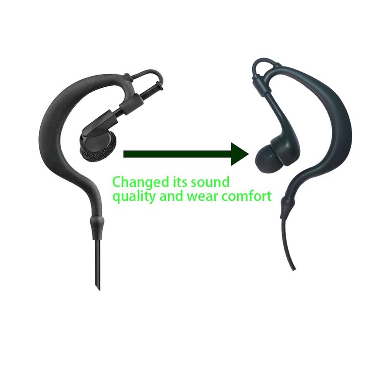 WETIN Walkie Talkie earpiece Walkie Talkie Headset with mic Compatible Midland Walkie Talkie Earpiece gxt1000vp4 gxt1000 with PTT/VOX Pair