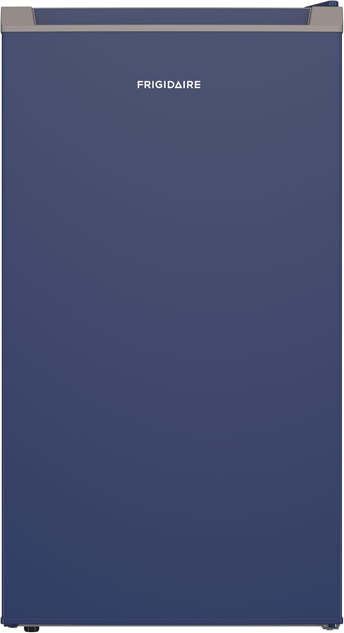 Frigidaire Mini Refrigerator, Compact Freezer Compartment, Adjustable Thermostat Control, Reversible Door, Contemporary Series, 3.2 cu ft, Blue