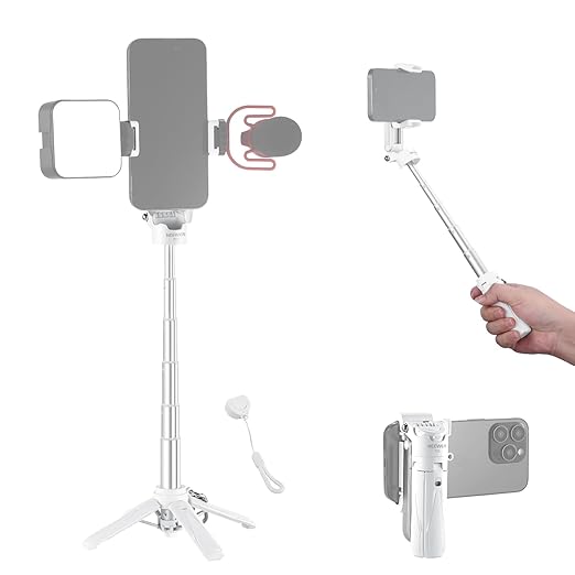 NEEWER Selfie Stick with Detachable Bluetooth Remote Shutter, Lightweight