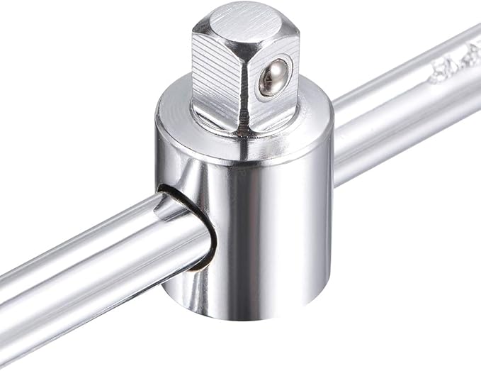 uxcell 1/4-Inch Drive Drive Sliding T-Handle Socket Wrench Chrome Finish Cr-V Steel 2 Pcs