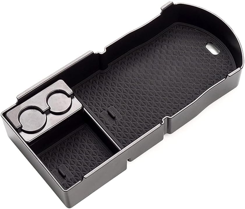 LUWU Prius XW30 Center Console Organizer for 2010 2011 2012 2013 2014 2015 Prius Accessories Armrest Console Storage Box Glove Organizer Tray ABS Material (Black)