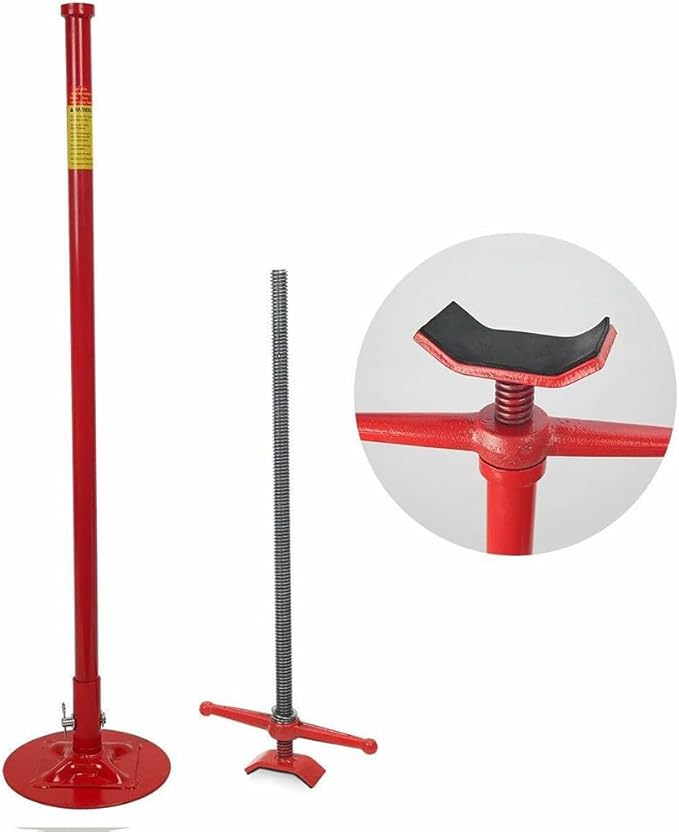 SCITOO Underhoist Support Stand Under Hoist Jack Stand Car Lift 0.5 Ton 1,000 lbs Capacity Supports Vehicle Spin Handle Self-Locking Threaded Screw Red