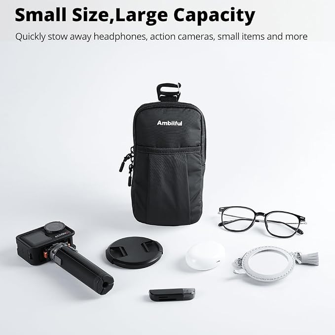 AMBITFUL Compact Sports Camera Bag, Shoulder Strap Storage Case, 3.94 x 1.57 x