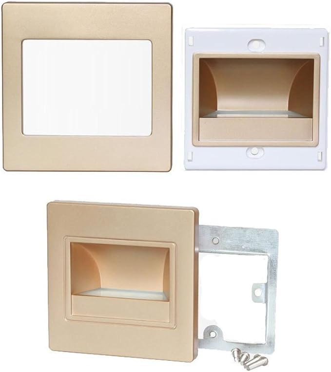 6-Pack LED Corner Wall Lamp 85-265V Embedded LED Stairs Step Night Light LED Stair Wall Lighting for Hallway, Stairs, Closet, Bedroom and More