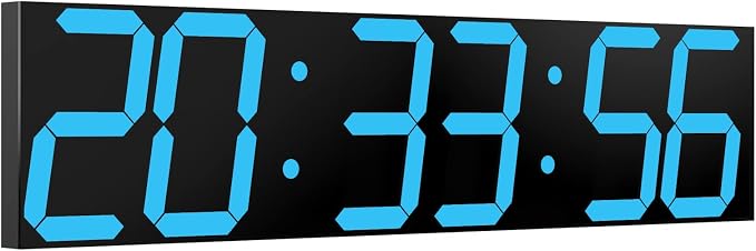 CHKOSDA Digital Wall Clock, Oversize Led Digital Clock Large Display